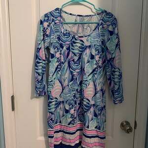 Lilly Pulitzer Brynle Tunic Dress in Twilight Blue Scale Up